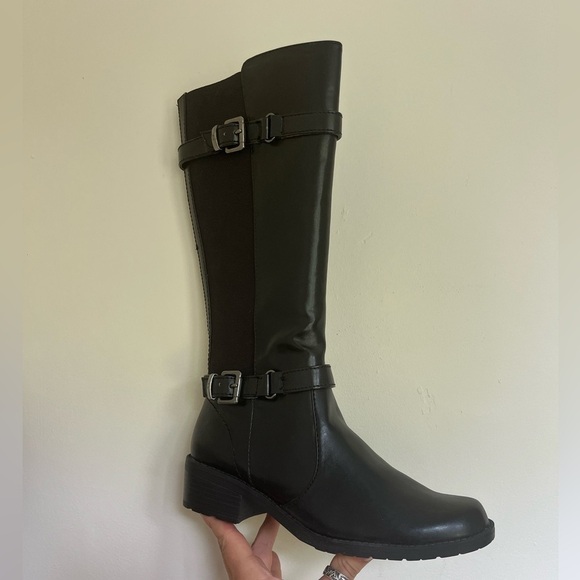 NIB Anne Klein buckle black riding boots - Picture 7 of 8